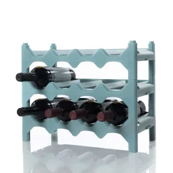 Botellero para 12 botellas azul