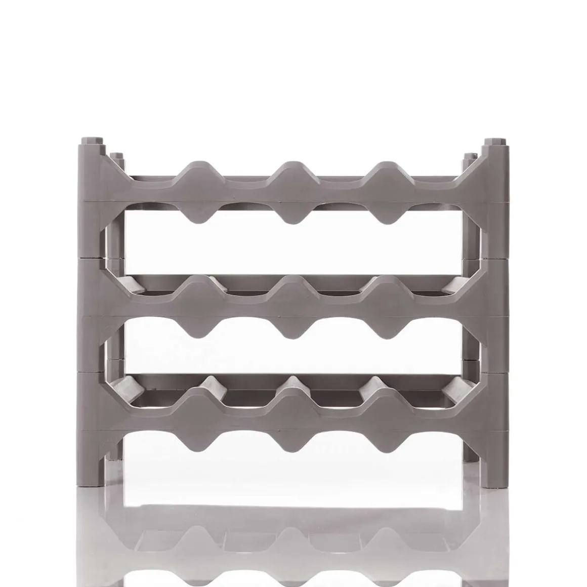 Botellero para 12 botellas gris pardo