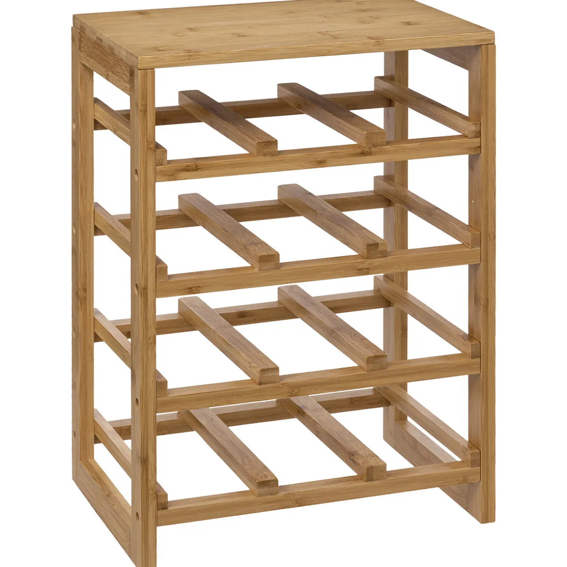 Botellero para 12 botellas de bambú