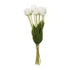Bouquet C/10 Tulipanes Blancos 16x48Cm