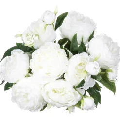 Bouquet Con 13 Peonías Blancas 50Cm