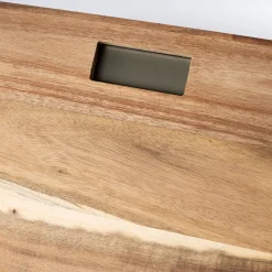 Báscula electrónica en madera de acacia