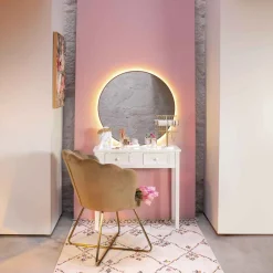 Butaca BLOOM de terciopelo beige