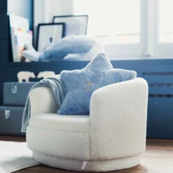 Butaca SKY tejido bouclé blanco