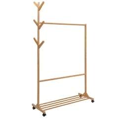 Caballete de bambú con percha 182cm