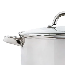 Cacerola Inoxidable C/Tapa Vidrio 26Cm