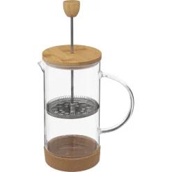 Cafetera de vidrio y bambú 1L