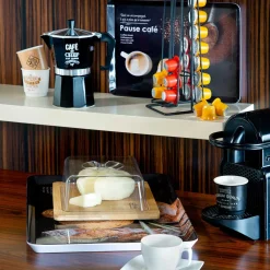 Cafetera Italiana Negra C/Diseño 350Ml