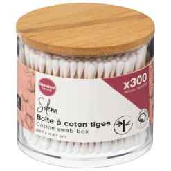 Caja Acrílica Con 300 Bastoncillos