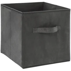 Caja Almacenaje Terciopelo Gris 31x31Cm