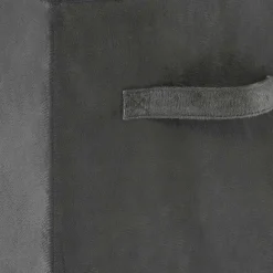 Caja Almacenaje Terciopelo Gris 31x31Cm