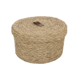 Caja ARIANNA beige de rafia 23cm
