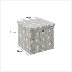Caja de almacenaje con estampado 31x31cm