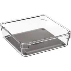 Caja de almacenaje con fondo gris 16x16cm