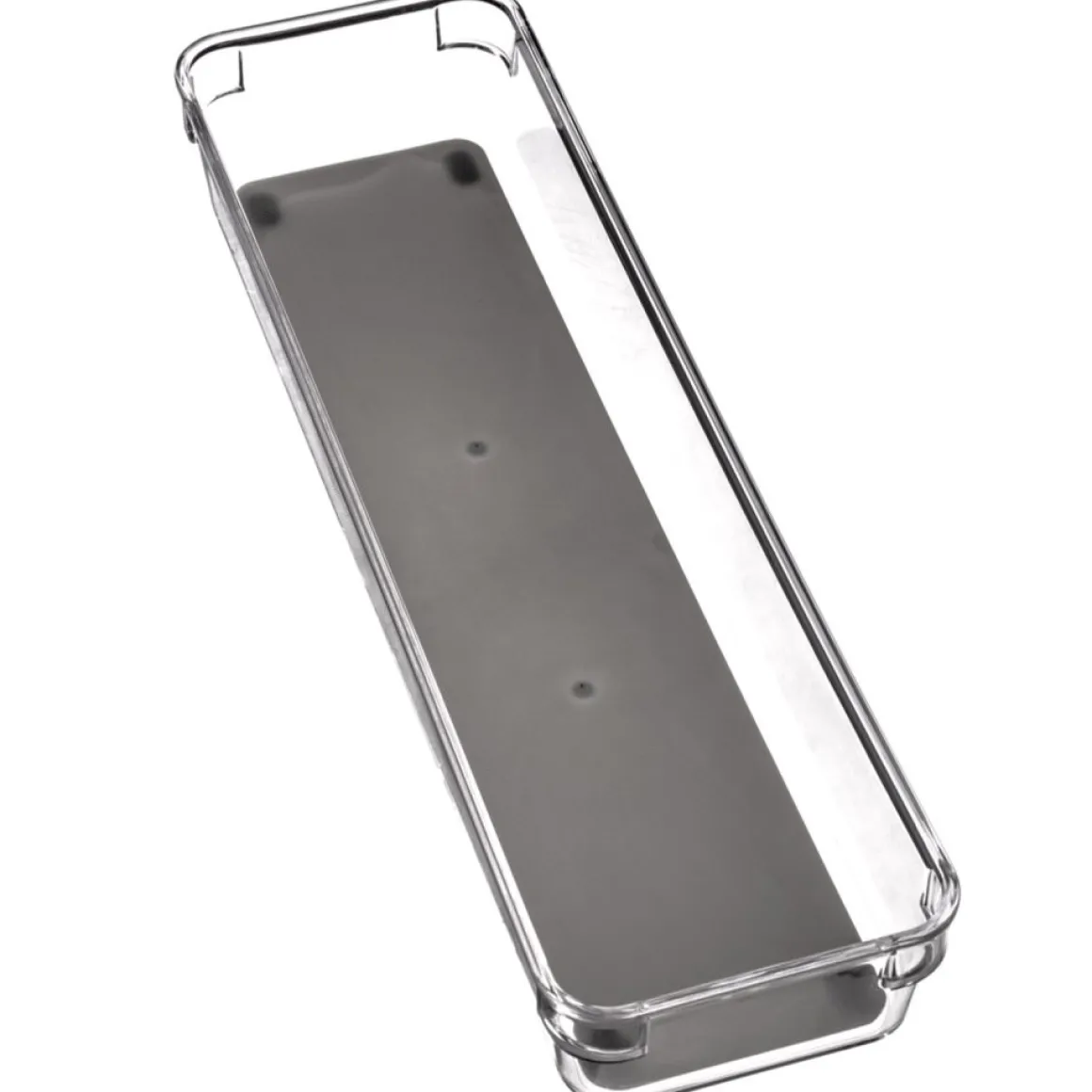 Caja de almacenaje con fondo gris 9x32,5cm