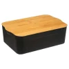 Caja De Almacenaje C/Tapa De Bambú 13.5L