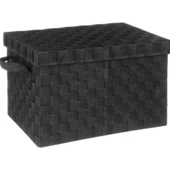 Caja De Almacenaje C/Tapa Tam.3/3 Negro