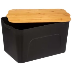 Caja De Almacenaje De Bambú Con Tapa 24L