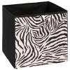 Caja de almacenaje estampado cebra 31x31cm