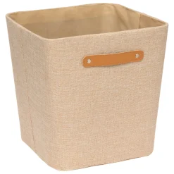 Caja de almacenaje ROUNDY beige 31x31cm