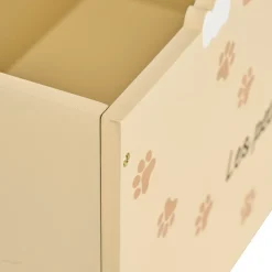 Caja de almacenaje SCOTT beige con ruedas