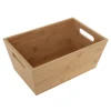Caja De Bambú C/2 Asas 30x20x13Cm