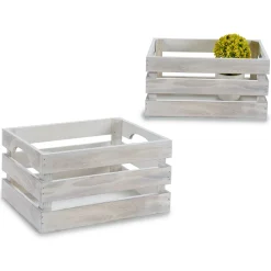 Caja De Madera Blanca 26x16x13Cm