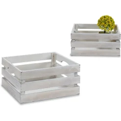 Caja De Madera Blanca 21x15x11Cm