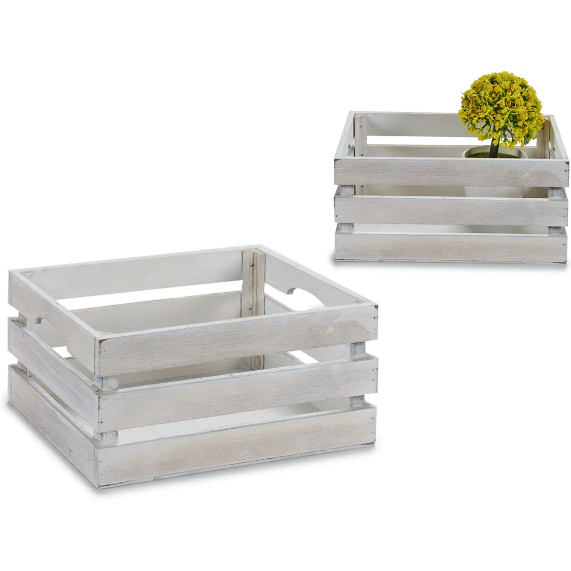 Caja De Madera Blanca 21x15x11Cm