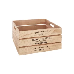 Caja De Madera Factory Natural 28x18x14Cm