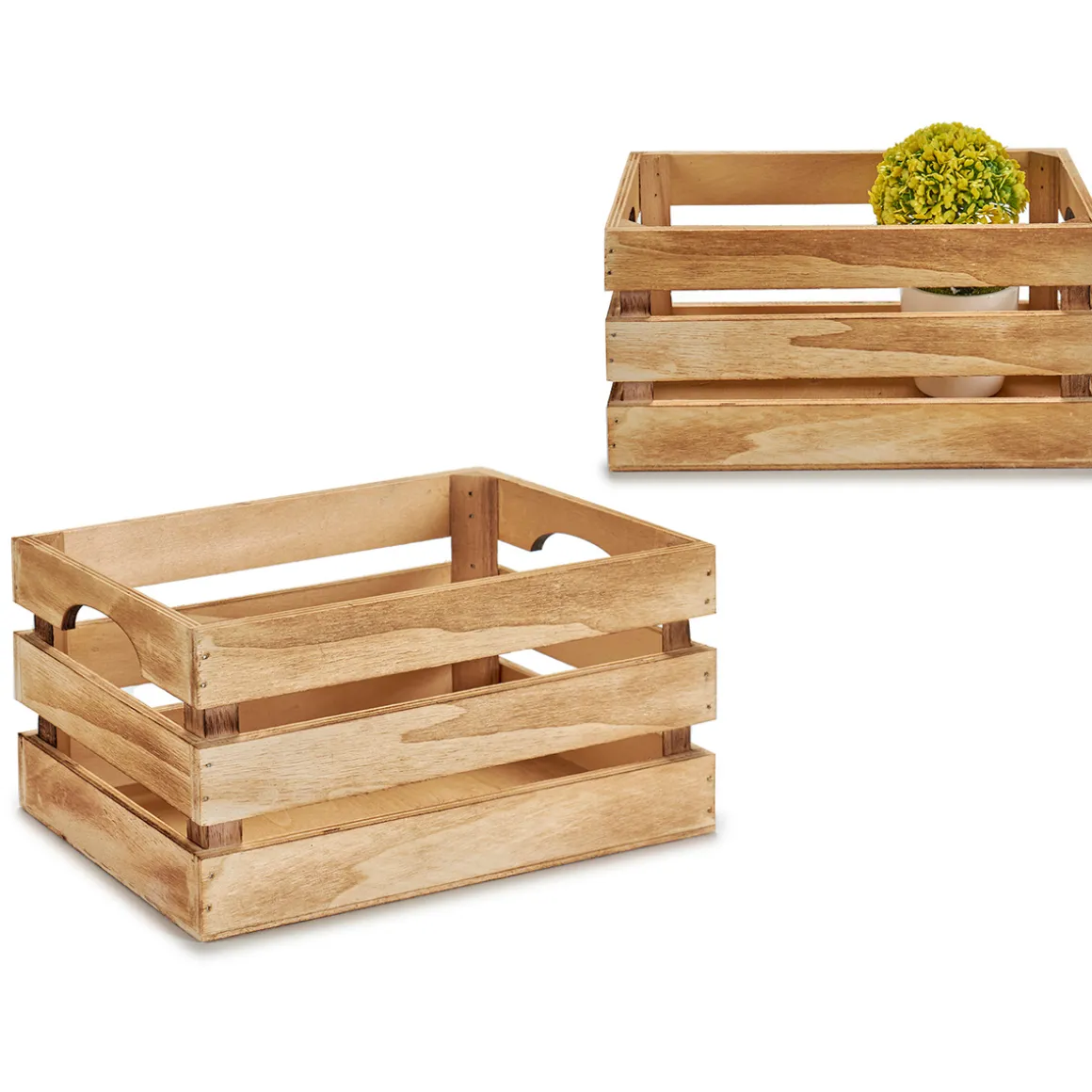 Caja De Madera Natural 26x16x13Cm