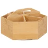 Caja de té giratoria con 6 compartimentos