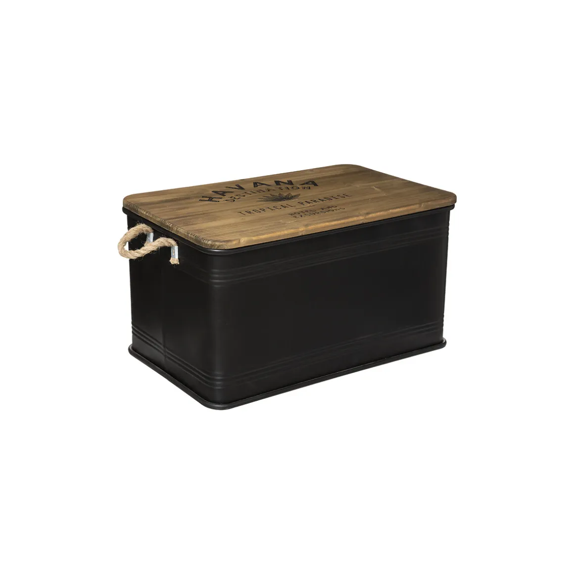 Caja Metálica Negra 60.1x37.8x33.1Cm