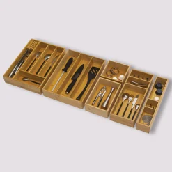 Caja organizadora natural de bambú 15x38x7Cm