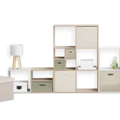 Caja organizadora TWEED beige 31x31cm