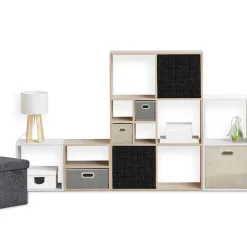 Caja organizadora TWEED negra 31x31cm