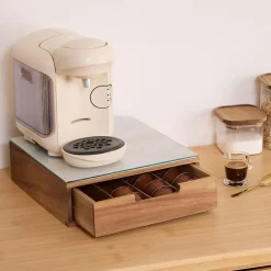 Caja para cápsulas de café de madera de acacia