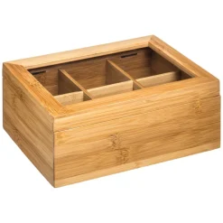 Caja para té de bambú
