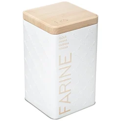 Caja P/Harina Scandi Metálica 10x10x18Cm