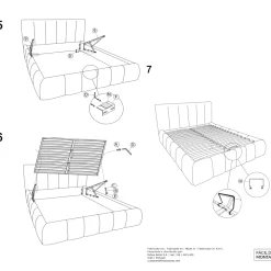 Cama ELI gris 160x200cm