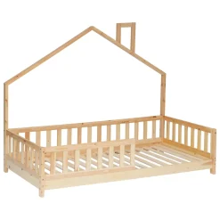 Cama MONTESSORI casa natural 90x190cm