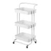 Carrito auxiliar blanco con 3 niveles