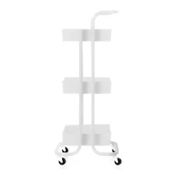 Carrito auxiliar blanco con 3 niveles