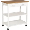 Carrito Auxiliar Blanco Para Cocina Con Division