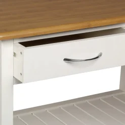 Carrito Auxiliar Blanco Para Cocina Con Division