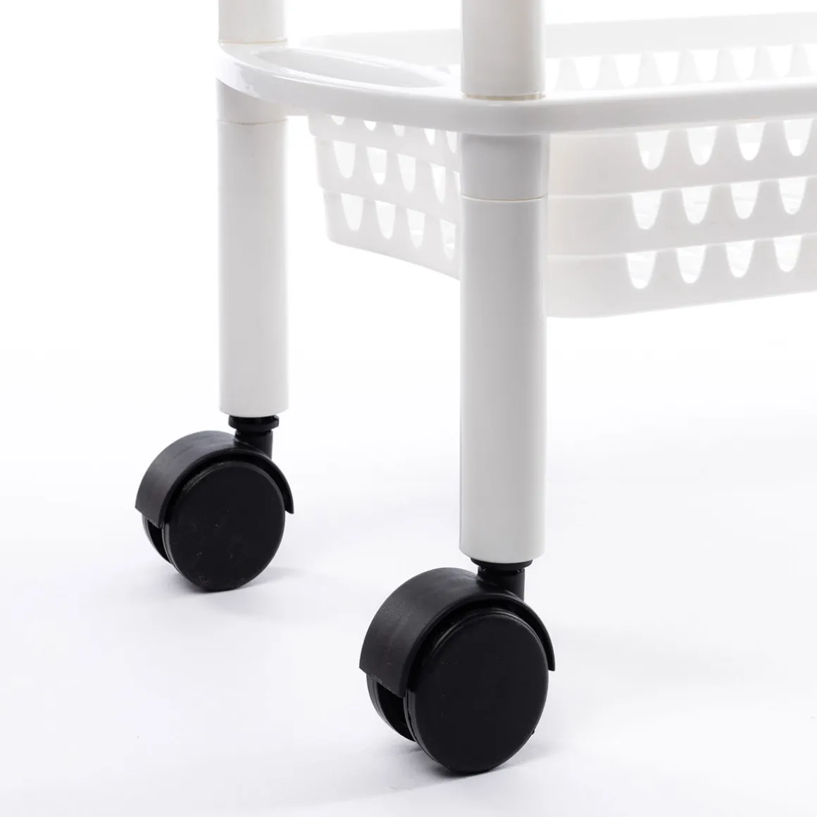 Carrito auxiliar con 3 cestos blanco