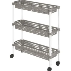 Carrito auxiliar con 3 cestos y ruedas