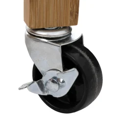 Carrito auxiliar de cocina de bambú c/3 estantes