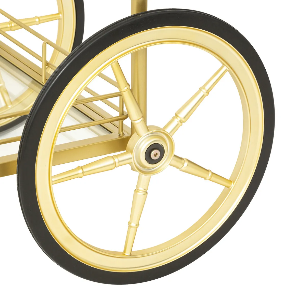 Carrito auxiliar dorado de metal DOLCE RIVIERA