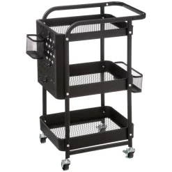 Carrito Auxiliar Metálico Negro